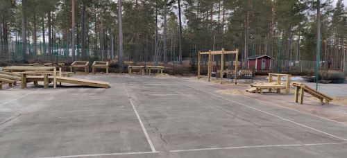 Vy ver utegymmet som brjar se frdigt ut!